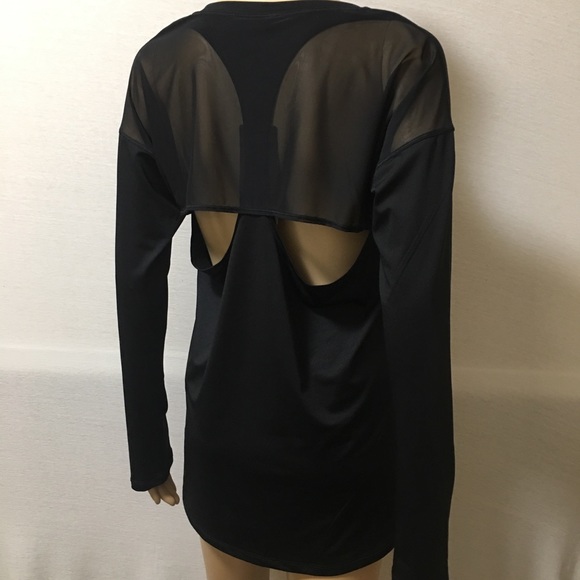 Calia Mesh Sheer Workout Active Black Top Medium M - Picture 1 of 8